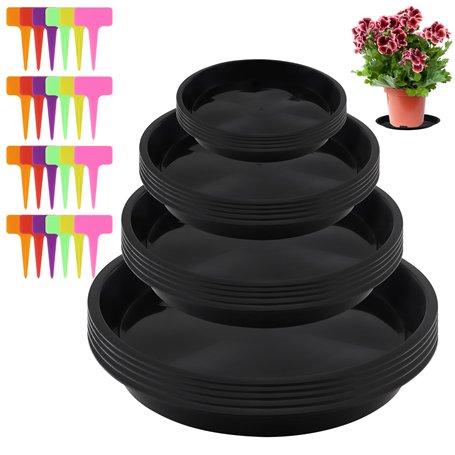 alwaiiz 20 Pièces Soucoupe Pot Fleur Rond