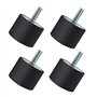 Create idea Lot de 4 amortisseurs M8 - 40 x 30 mm - Isolateur anti-vibrations - Mâle/femelle - Silencieux - Pour compresseurs d'