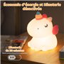 YISSVIC Veilleuse Bébé Enfant Rechargeable 7 Couleurs LED 3 Niveau Luminosité Veilleuse Licorne Filles Tactile Silicone Cadeau N