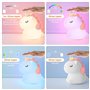 YISSVIC Veilleuse Bébé Enfant Rechargeable 7 Couleurs LED 3 Niveau Luminosité Veilleuse Licorne Filles Tactile Silicone Cadeau N