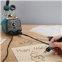 YIHUA 939-VI Kit de Pyrograveur sur Bois à Deux Stylos avec 23 Pointes en Fil de Formes Variées Stylo de Pyrogravure Détachable