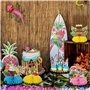 GEBETTER 9Pcs Centre de Table en Nid d’Abeille Décoration Accessoire Hawaïenne Luau pour Fête Tropicale Plage