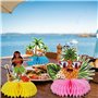 GEBETTER 9Pcs Centre de Table en Nid d’Abeille Décoration Accessoire Hawaïenne Luau pour Fête Tropicale Plage