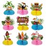 GEBETTER 9Pcs Centre de Table en Nid d’Abeille Décoration Accessoire Hawaïenne Luau pour Fête Tropicale Plage
