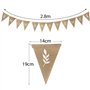 Banderole “Mon BAPTÊME” Bannière Toile de Jute Fanion Drapeau Triangle Banner Décoration Suspendre pour Baptême Garçon Fille