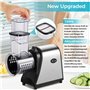 Meykey Coupe-légumes électrique, Gros Calibre Amélioré Rape à Fromage, 250W Râpe a Légumes Électrique, Hachoir Multifonctionnel 