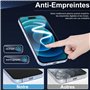 Rikazon Verre Trempé for iPhone 16/15 6,1 Pouces, 2 Pièces Film Protection Anti Rayures Vitre Dureté 9H Ultra Résistant Protege