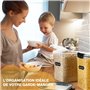 Boîte Rangement Cuisine en Plastique avec Couvercle