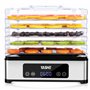YASHE Déshydrateur Alimentaire, Séchoir à Aliments en Inox à 5 Plateaux, 400W, Minuterie et Température Réglables pour Viande Sé