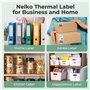 Étiquettes thermiques pour étiqueteuse Nelko PM220 - 50 x 80 mm - Imperméable - Ruban d'étiquettes multi-usages - 1 rouleau de 1