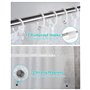OTraki Doublure de Rideau de Douche Imperméable PEVA Transparent 3D Galet 180 x 200 cm Anti-Odeur avec 12 Crochets 3 Aimants pou