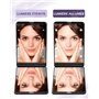 Enkifun Miroir de Poche 8 LED Miroir Illuminé Maquillage Miroir Portable Maquillage 1X & 2X Grossissant Double Face Ajustable Lu