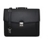Maleta Porte-Pocuments en éco-cuir pour ordinateur portable avec bandoulière MA32 Noir