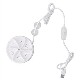 keshow Laveuse à Turbine Portable 60W Abs USB Pise Type de Tour Penchée Mini Laveuse à Ultrasons pour Vêtements sous-vêtements