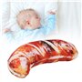 Raguso Oreiller en Peluche de Nourriture de Simulation, Oreiller de Coussin de Nourriture de support arrière drôle pour Le lit d