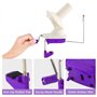 Enrouleur de pelote de fil violet pour fil, installation facile pour le rangement du fil + 2 boucles à tricoter réglables + 10 a