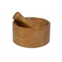 Mortier et pilon en bois naturel - Avec bol à épices et herbes (M02)