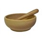 Mortier et pilon en bois - Broyeur à épices et herbes - En bois de hêtre - Cadeau pour la maison - M08