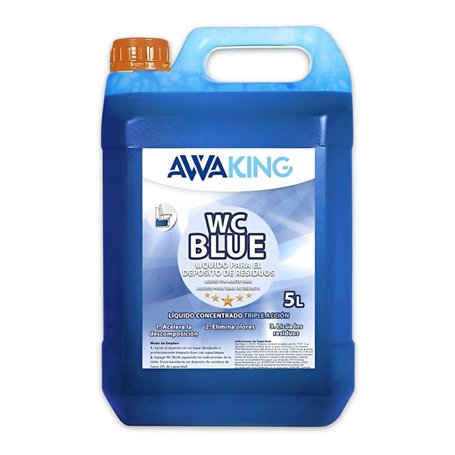Plantawa Liquide WC Chimique Bleu 5 Litres | Concentré Liquide pour les Eaux Usées des Caravanes | Décomposition Efficace et Éli