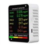 Moniteur de qualité de l'air 6 en 1 avec capteur de formaldéhyde Détecteur de pollution Capteur HCHO TVOC PM2.5/PM10 Moniteur de