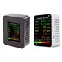 Moniteur de qualité de l'air 6 en 1 avec capteur de formaldéhyde Détecteur de pollution Capteur HCHO TVOC PM2.5/PM10 Moniteur de