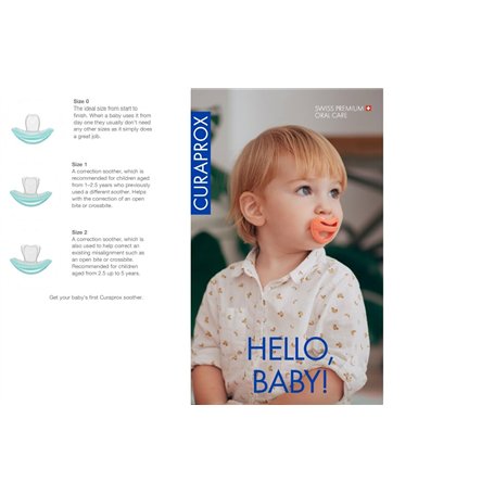 Curaprox 1 tétine pour bébé - Bleue - Avec boîte de rangement - Taille 0 - Dès la naissance à tout âge - Pacifier