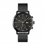 Lacoste Montre Analogique Multifunction à Quartz pour Homme Collection Replay avec Bracelet Milanais en Acier Inoxydable Noir -