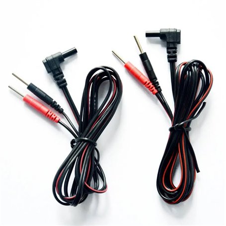 2 câbles de connexion StenUp pour électrodes TENS/EMS | Compatible avec les électrodes filaires | Convient aux électrostimulateu