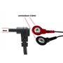 2 cables de connexion StenUp compatibles avec électrostimulateur SANITAS (SEM 42/43/44/50) | Connexion à bouton-pression de 3,5 