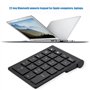 Lazimin Mini Pavé Numérique sans Fil à 22 Touches, Clavier Numérique Rechargeable Bluetooth Ultra-Mince pour Windows/iOS/Android