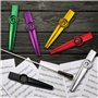 Baxcdyswe 6 Pièces Kazoo Instrument, Kazoo Enfant avec 12 Membranes, Kazoo Métal, Kazoo Jeu Blind Test en 6 Couleurs pour Cadeau