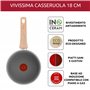 Lagostina Vivissima, Casserole anti-adhésive 18 cm avec manche long, revêtement en céramique, chauffage rapide et cuisson unifor