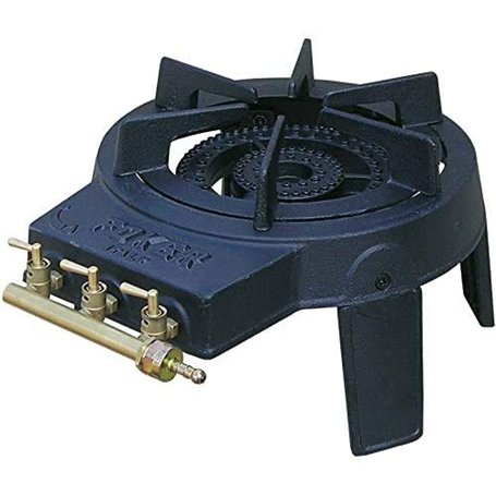 FOKER-Réchaud à Gaz en Fonte ，3 Robinets-28/37Mbar / 42 x 33 x 20