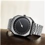 Slow Jo 02 - All Silver Steel, Black Dial slow Jo 02 - Mouvement Cristal de roche - Affichage Analogique - Bracelet Acier inoxyd