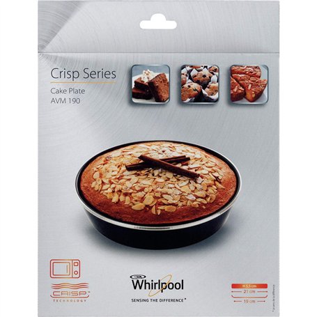 Whirlpool AVM190 Moule à Manqué Crisp Diamètre: 21 cm pour Micro-Ondes Crisp Whirlpool