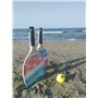 Opia Raquettes de plage Beach Tennis avec balle souple Set de raquettes légères et résistantes pour le jeu en plein air, la mer,