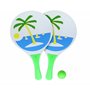 Raquettes de Plage avec Balle Plage Tennis Attrape la pagaie 38 cm Raquettes de Plage en Bois colorées avec Balle