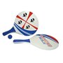 Raquettes de Plage avec Balle Plage Tennis Attrape la pagaie 38 cm Raquettes de Plage en Bois colorées avec Balle, Beach Pool Po