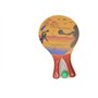 Raquettes de Plage avec Balle Plage Tennis Attrape la pagaie 38 cm Raquettes de Plage en Bois colorées avec Balle, Beach Pool Po