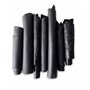 IPEA 1 kg Chutes de Cuir - Découpes de Vraie Peau Noire en Tailles Aléatoires - Pièces de Formes Variées - Restes de Production