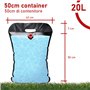 Sac de Douche Solaire de Camping 20L litres, Chauffage Solaire, Sac d'eau randonnée activité extérieure, douchette Portable avec