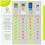 Wellclima WEC-MI1 Télécommande universelle pour climatiseur Mitsubishi, prête à l'emploi en quelques secondes, compatible avec p