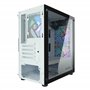 Nuwo Blitz R25 Blanc Boîtier Micro-ATX pour PC Desktop Office Gaming Mini Tour 0,50 mm SPCC avec 3 Ventilateurs Éclairage Arc-en