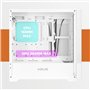 Noua Phobia L111 Blanc Boîtier Micro ATX pour PC Gaming Mini Tour 0.60MM SPCC Ventilateur LED ARGB Adressable Frontal Mesh et Pa