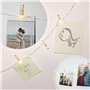 LAC Guirlande Lumineuse Photo 5m 50 Led Avec 30 Clips - Guirlande Led a Pile Decoration Chambre Fille pour Accroche Photo Mural