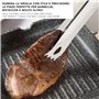 IPEA Pinces de Cuisine en Acier Inoxydable avec Poignées en Bois – Design Innovant – Pince Professionnelle pour Barbecue, Viande