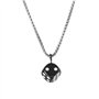 Chengxun Collier avec pendentif en forme de dés noirs en acier inoxydable pour homme