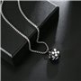 Chengxun Collier avec pendentif en forme de dés noirs en acier inoxydable pour homme