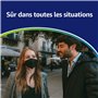 ADESTE – 50 Masques FFP2 Noirs Certifiés CE, approvisionnement contrôlé, élastiques confortables, hypoallergéniques et réglables