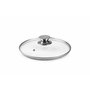 Ibili - 971612 - Couvercle en Verre Poignée en Acier Inoxydable 12 cm